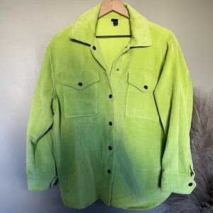 Wild Fable Women's Green Corduroy Jacket